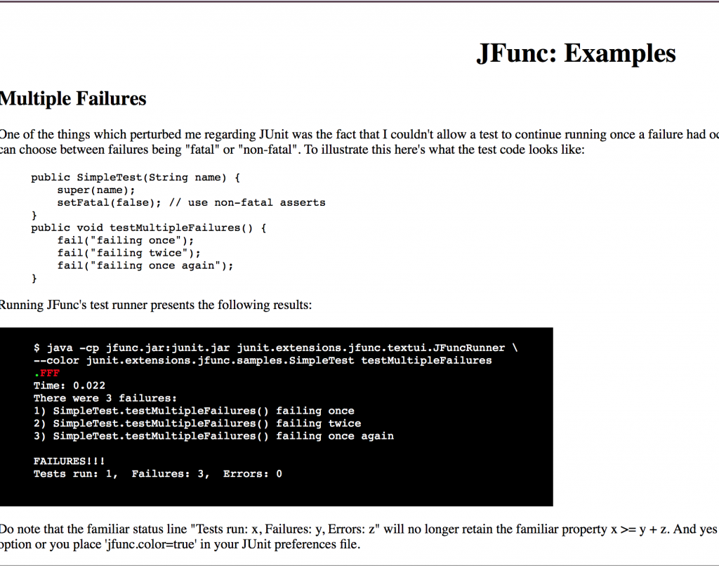 JFunc - Software Testing Tools Guide