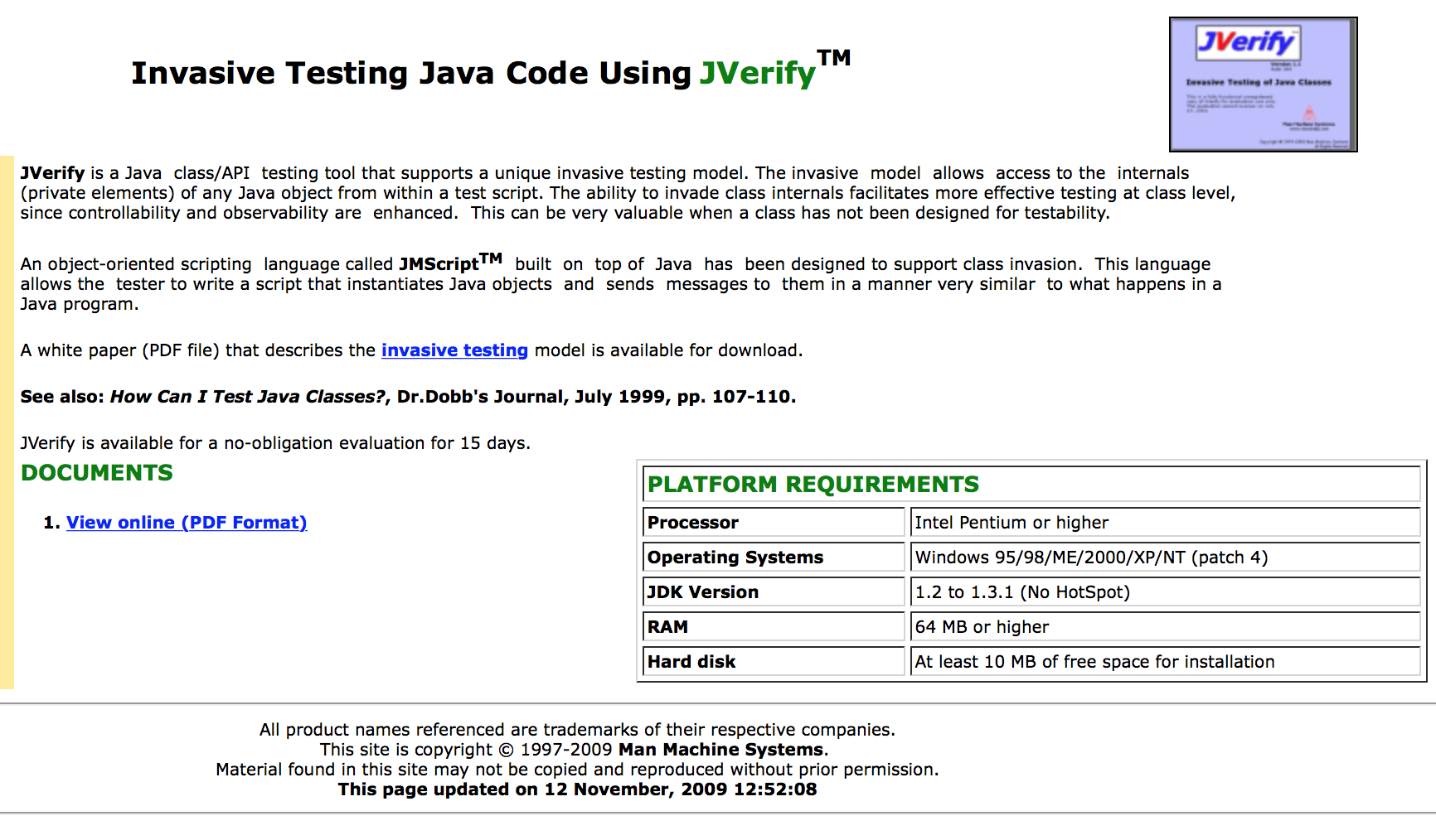JVerify - Software Testing Tools Guide