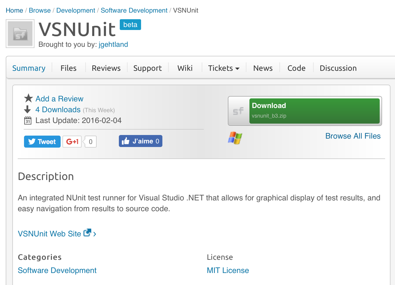 VSNUnit - Software Testing Tools Guide