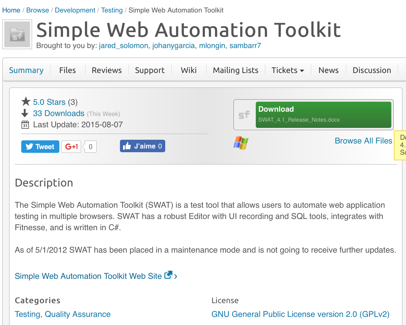 SWAT Software Testing Tools Guide