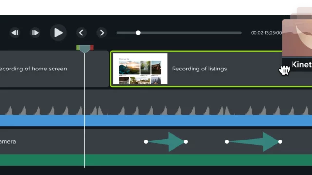 Camtasia editor timeline