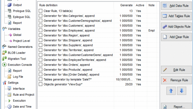 DTM Data Generator: Main window