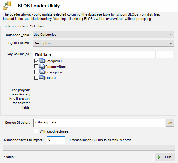 DTM Data Generator: Large object loader