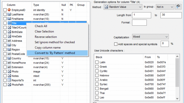 DTM Data Generator: Test data generation rule
