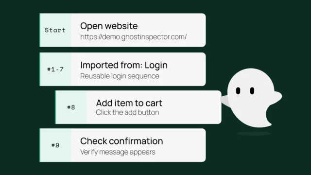 Ghost Inspector test editor