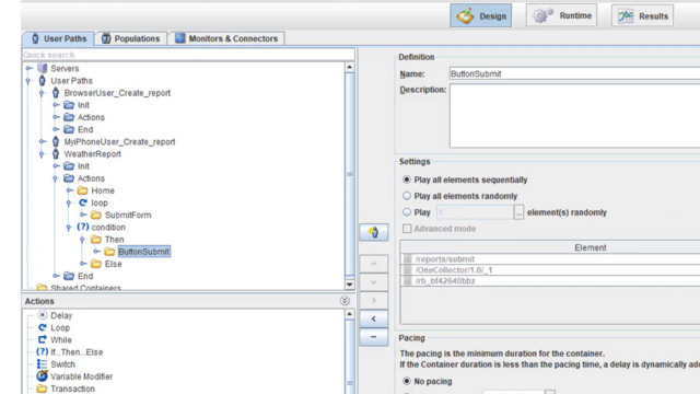 NeoLoad test design