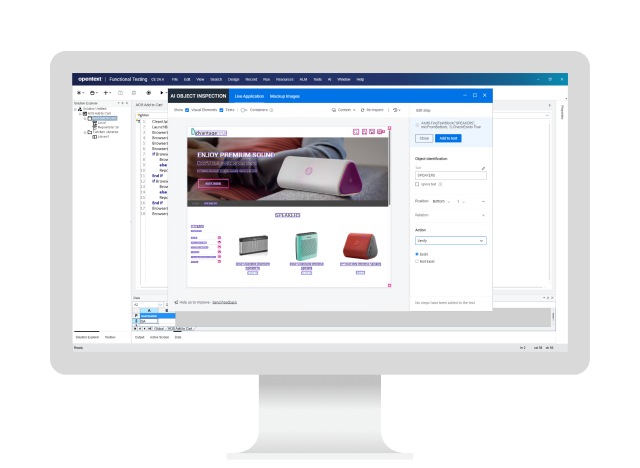OpenText Functional Testing dashboard