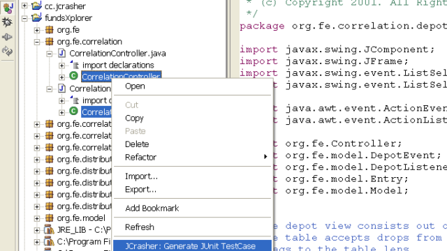 jcrasher-eclipse-plug-in