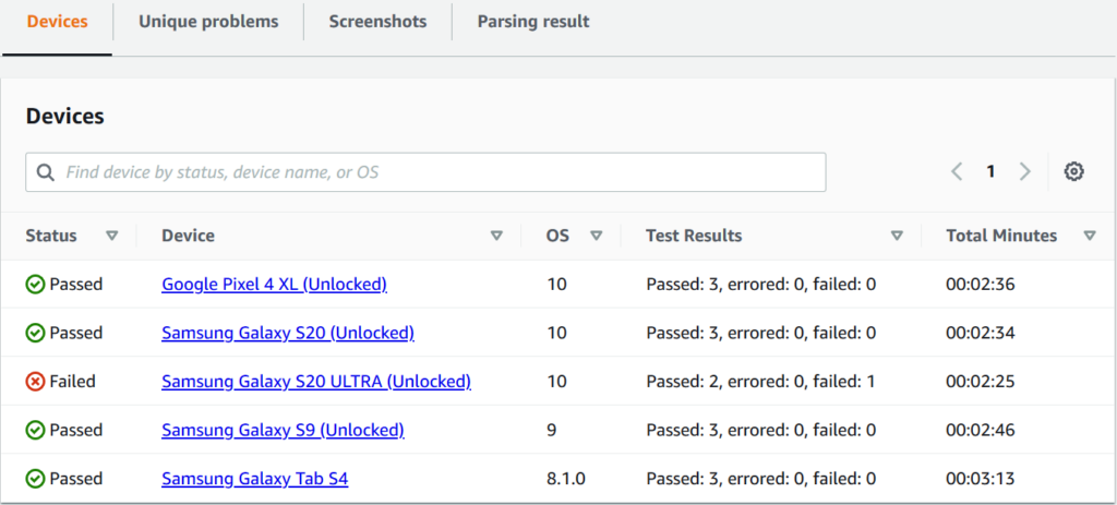 AWS Device Farm