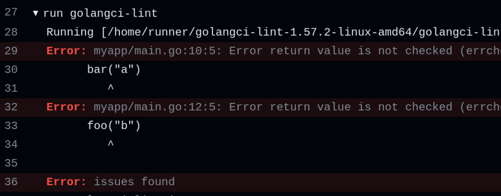 Golangci lint