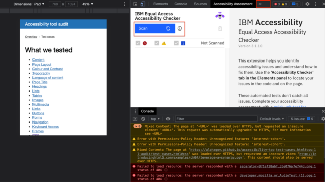 IBM Equal Access Accessibility Checker