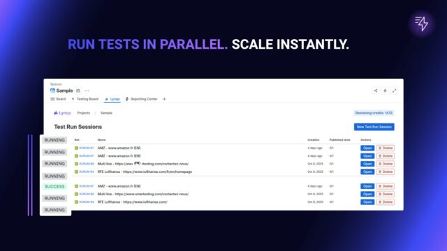 Lynqa for xray 03 monitor test sessions